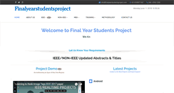 Desktop Screenshot of finalyearstudentsproject.com