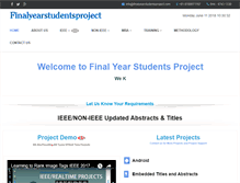 Tablet Screenshot of finalyearstudentsproject.com